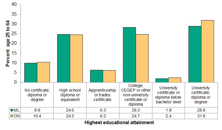 Figure 2.1.1: Highest educational attainment Figure 2.1.1: Highest educational attainment