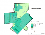Figure 1.2.6: Population density by dissemination area 
