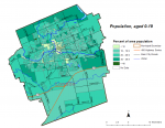 Figure 1.3.6 Population (age 0-19) by dissemination area