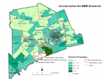 Figure 2.3.7: Population in low income households based on individual Market Basket Measure (MBM) by dissemination area