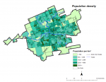 Figure 1.2.5: Population density by dissemination area