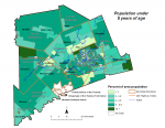 Figure 1.3.2 Population (age 0-4) by dissemination area