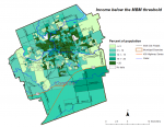 Figure 2.3.8: Population in low income households based on individual Market Basket Measure (MBM) by dissemination area